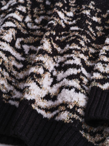 Raicho Jacquard Top - black | tunica-knit