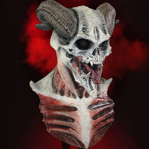 Devil Skull Mask & Chest | Haunted Props