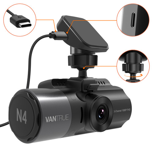 VANTRUE N4 N2S X4S Duo T3 ドライブレコーダー専用マウント GPS機能