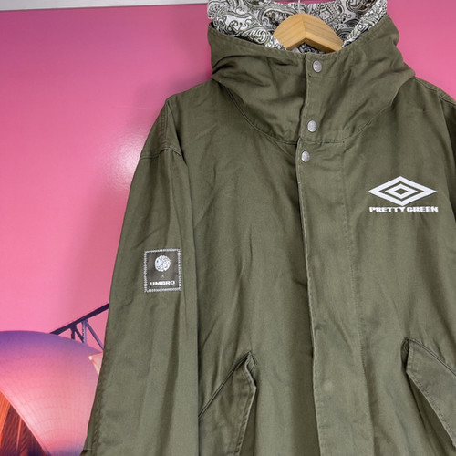 Pretty Green X Umbro Parka Jacket Coat | XL | Liam Gallagher Oasis 90s