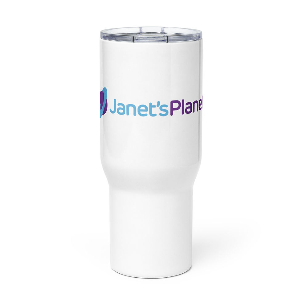 Janet's Planet Logo Travel mug with a handle | Janet's Planet