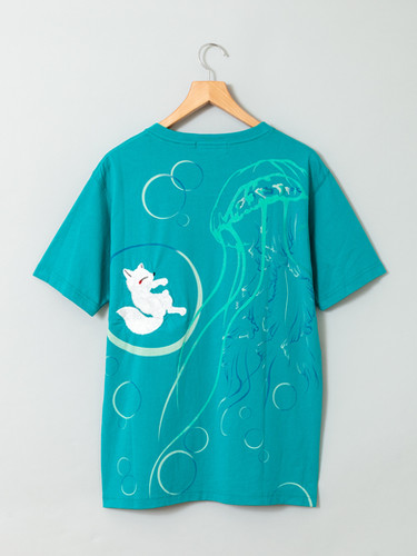 〇今昔 KJ-26013 -38 こんじゃく『クラゲ遊泳 』半袖TシャツTee