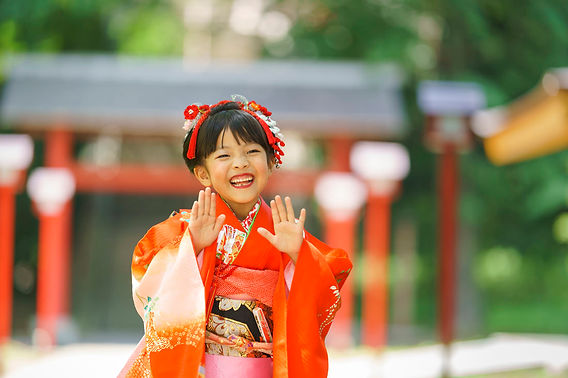 7歳女の子の七五三を地毛結い日本髪で - 菅原神社での七五三撮影