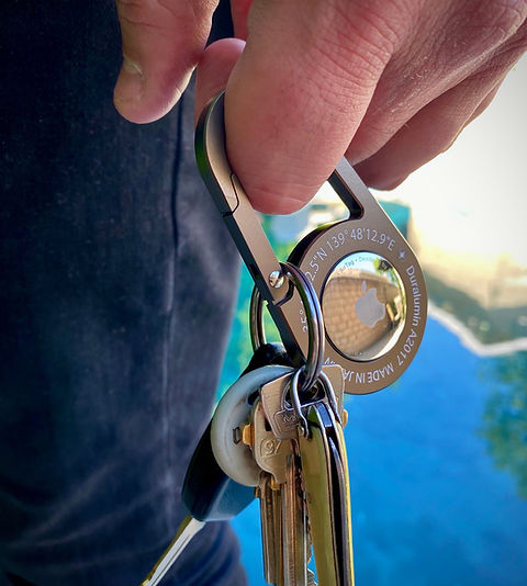 AirTag carabiner DURALUMIN（ジュラルミン）Matte Black | Saegusa