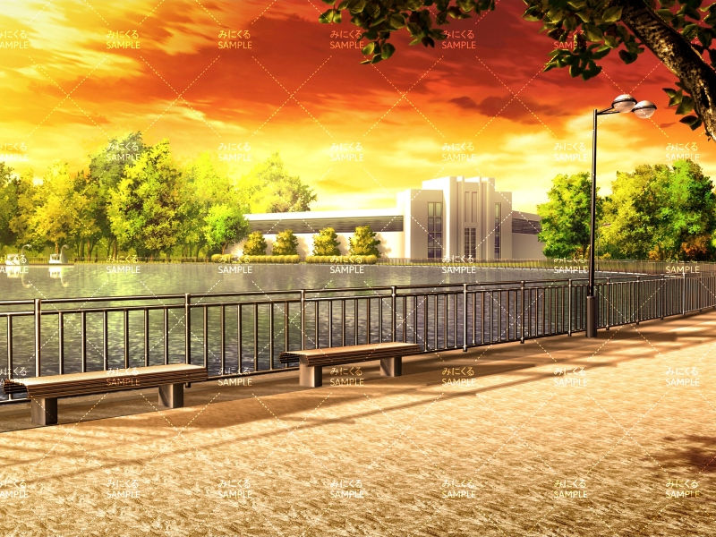 森の小道(夕方) - 田舎編01 | 背景素材店みにくる