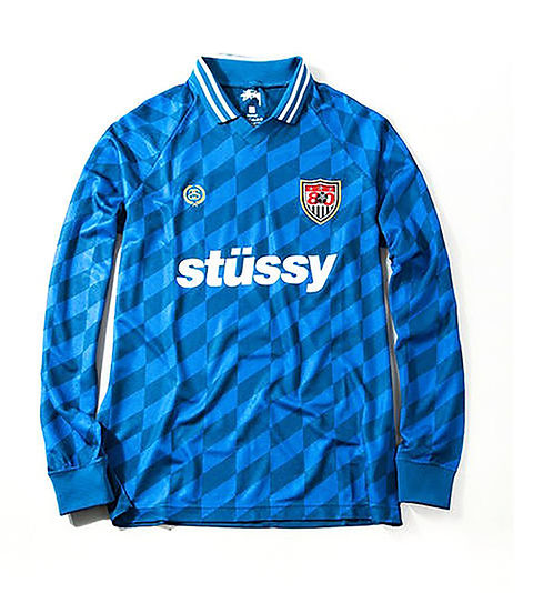 Stussy Soccer Jersey - Blue | TheFootballBoutique