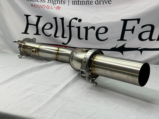 V2 Side Exit Exhaust CATTED (2015-2021 WRX) | Hellfire Fabrication