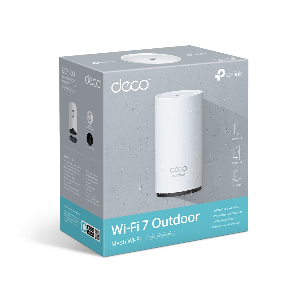 Deco BE25-Outdoor | BE3600 Outdoor / Indoor Mesh WiFi 7 Router