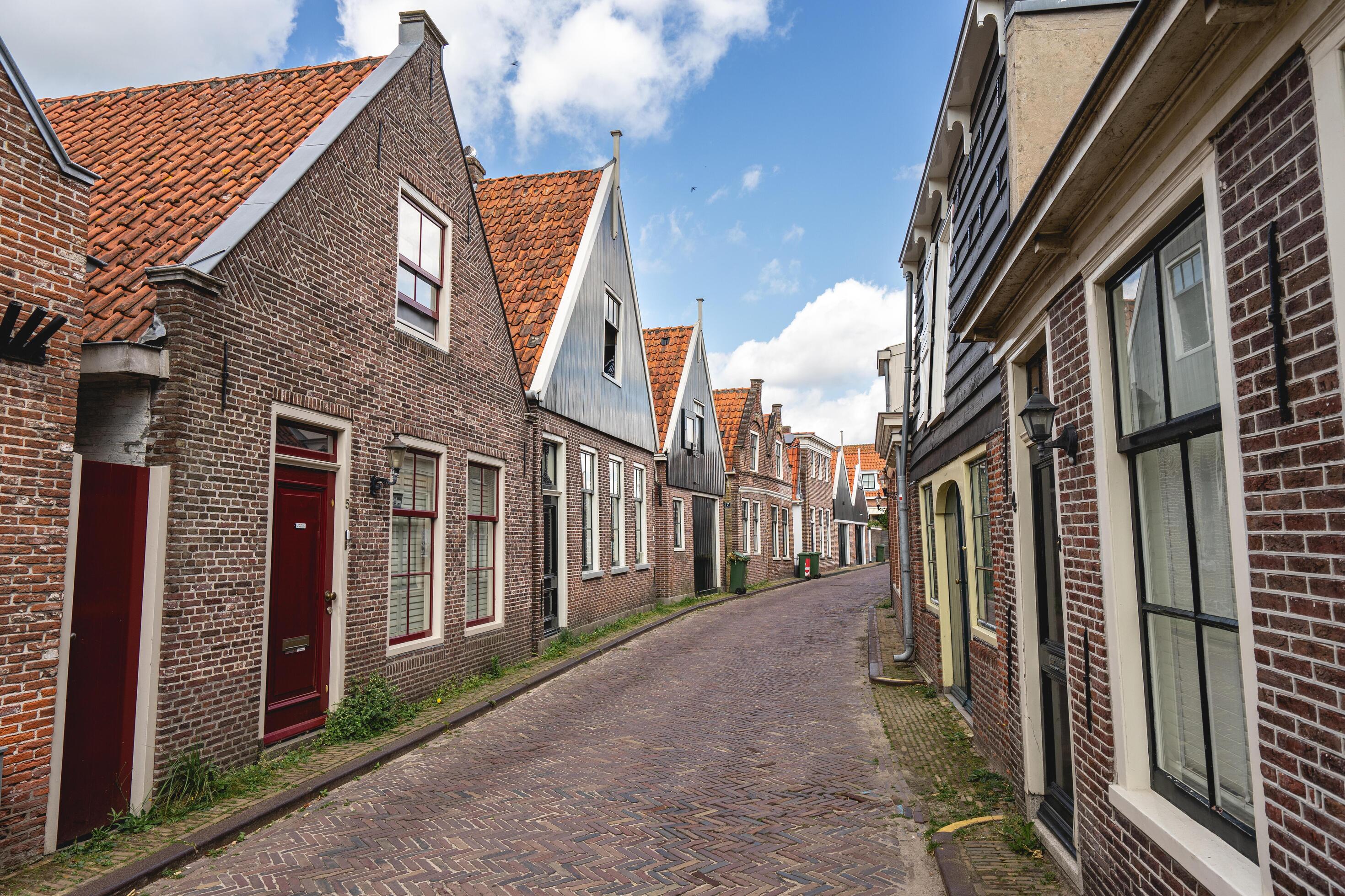 Typical Old dutch houses in Edam The Netherlands. June 15, 2025