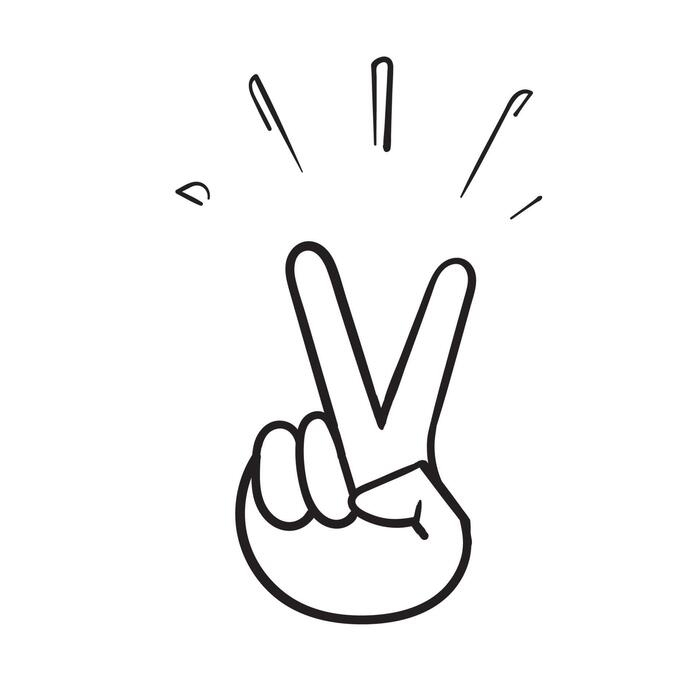 hand-drawn-hand-gesture-v-sign