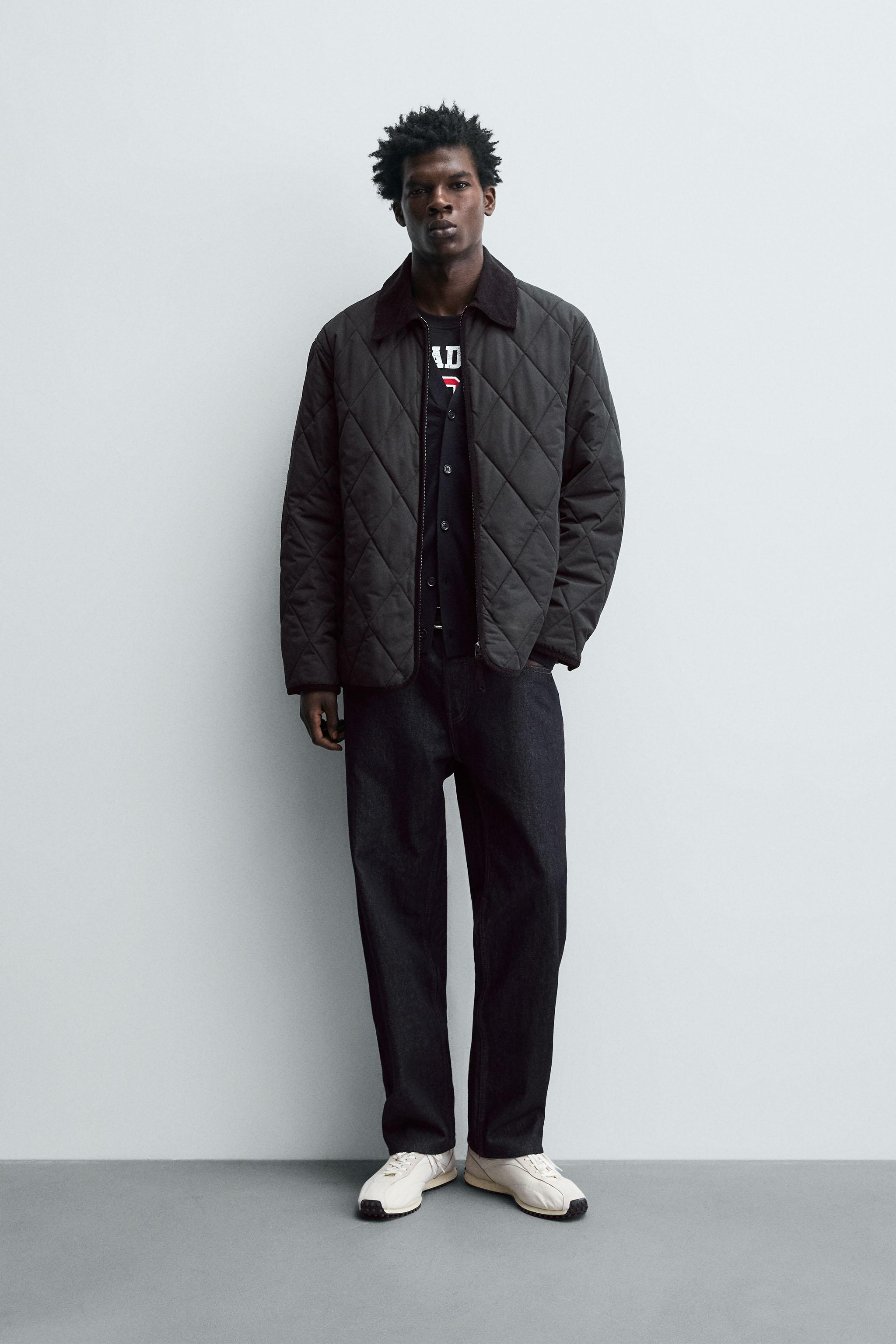コントラストカラー パフジャケット - ブラック | ZARA Japan / 日本