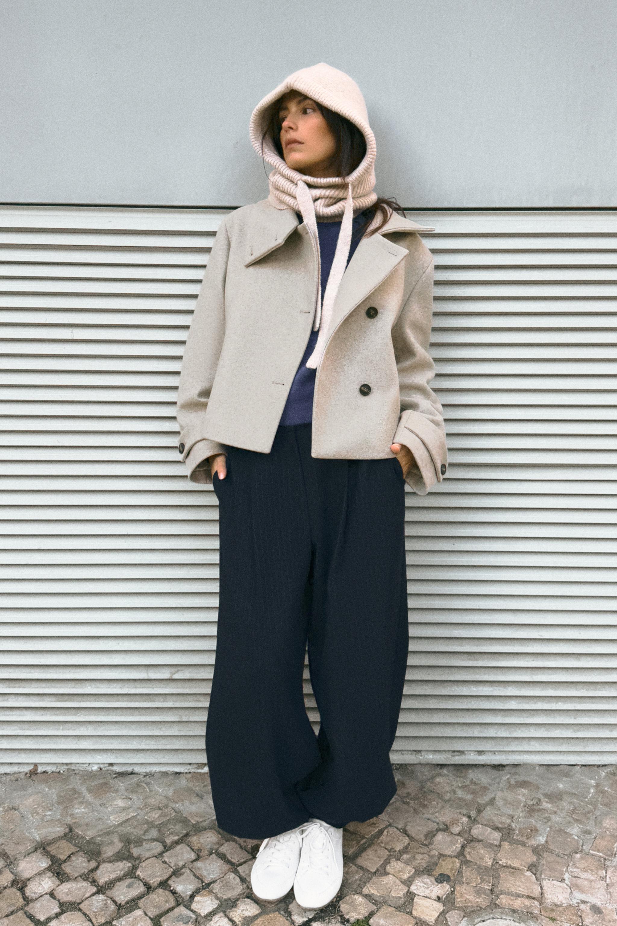 ハイネックショートコート - ベージュ | ZARA Japan / 日本