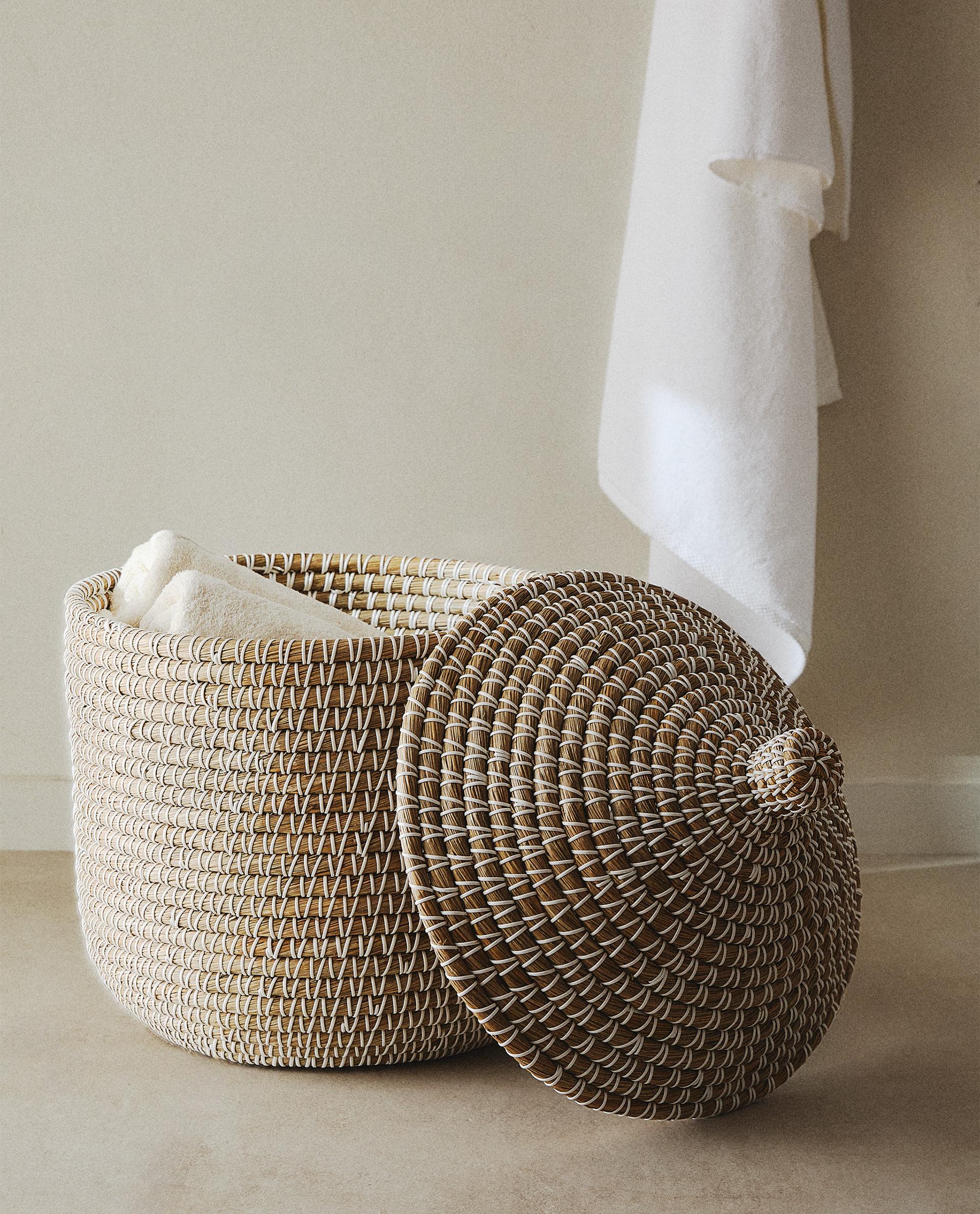 フタ付きラウンドバスケット | Zara Home 日本/Japan