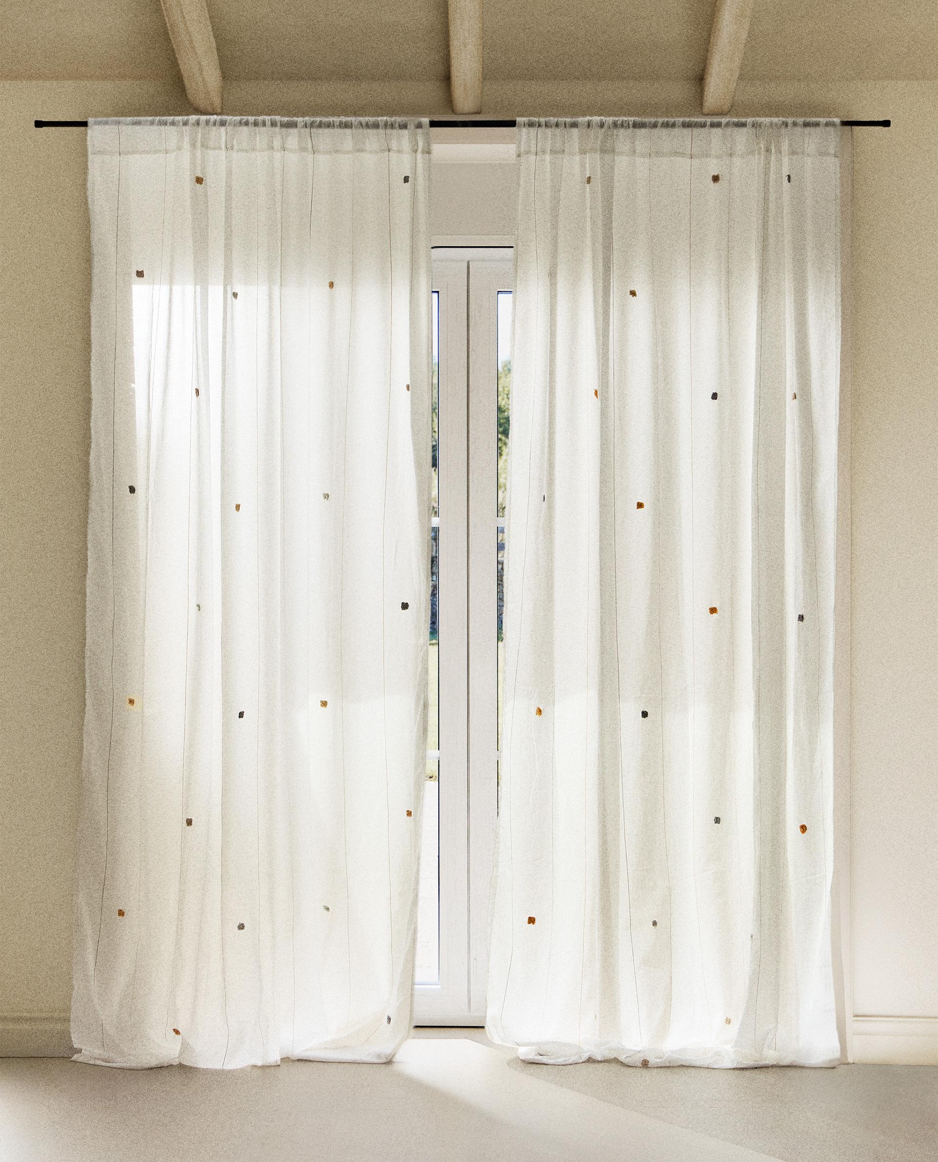 ポンポン カーテン 不透明度：低 | Zara Home 日本/Japan