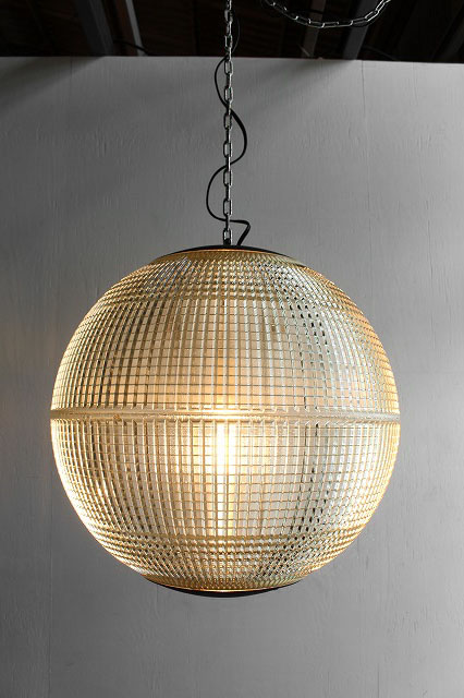 アンティーク Large Holophane Glass Sphere Globe Light - STAGE