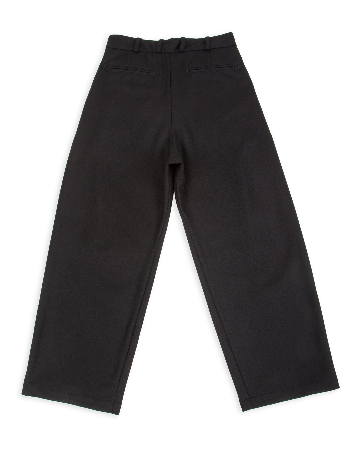 Triple Tuck Wide Pants - Solid Black Wool Flannel – Standard & Strange
