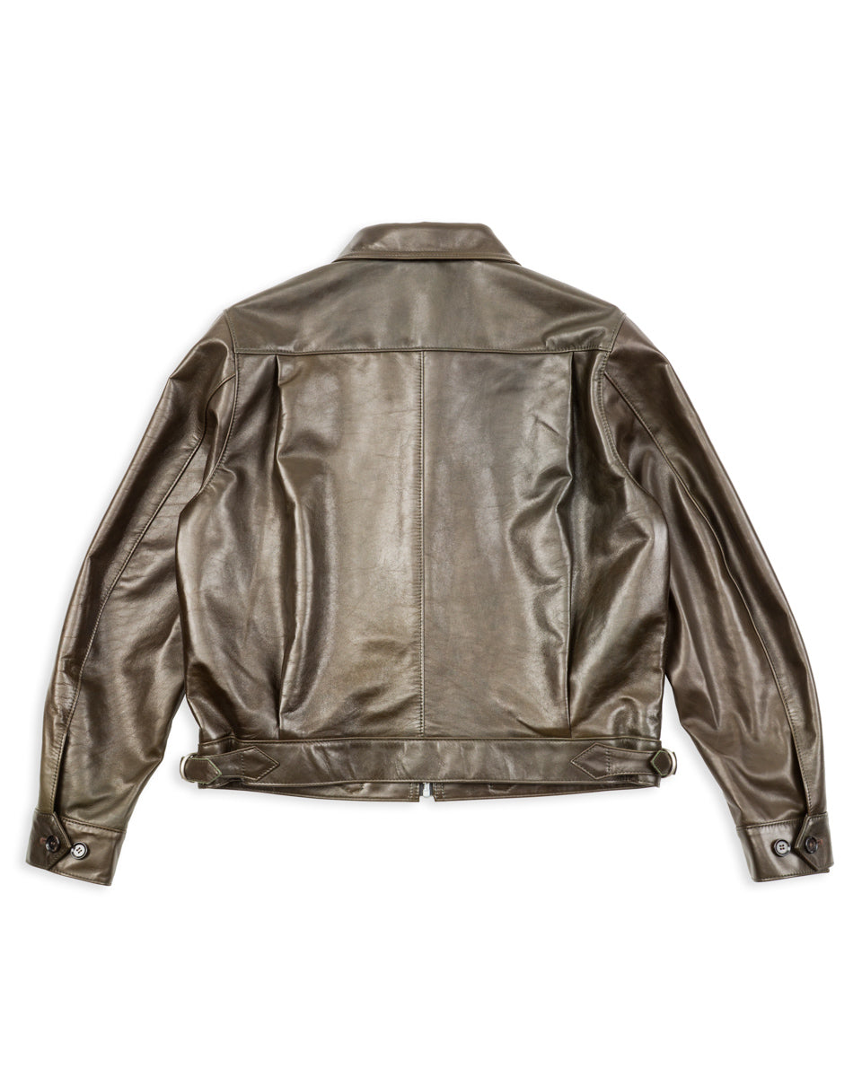 Sheepskin French Cyclist Jacket (YK-07) - Olive – Standard & Strange