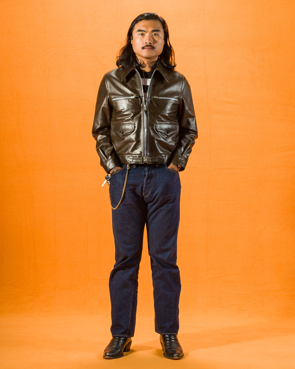 Sheepskin French Cyclist Jacket (YK-07) - Olive – Standard & Strange