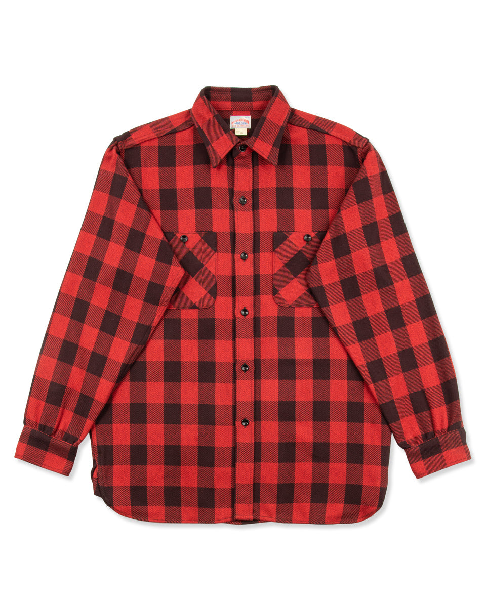 The Real McCoy's 8HU Twisted-Yarn Buffalo Check Flannel Shirt