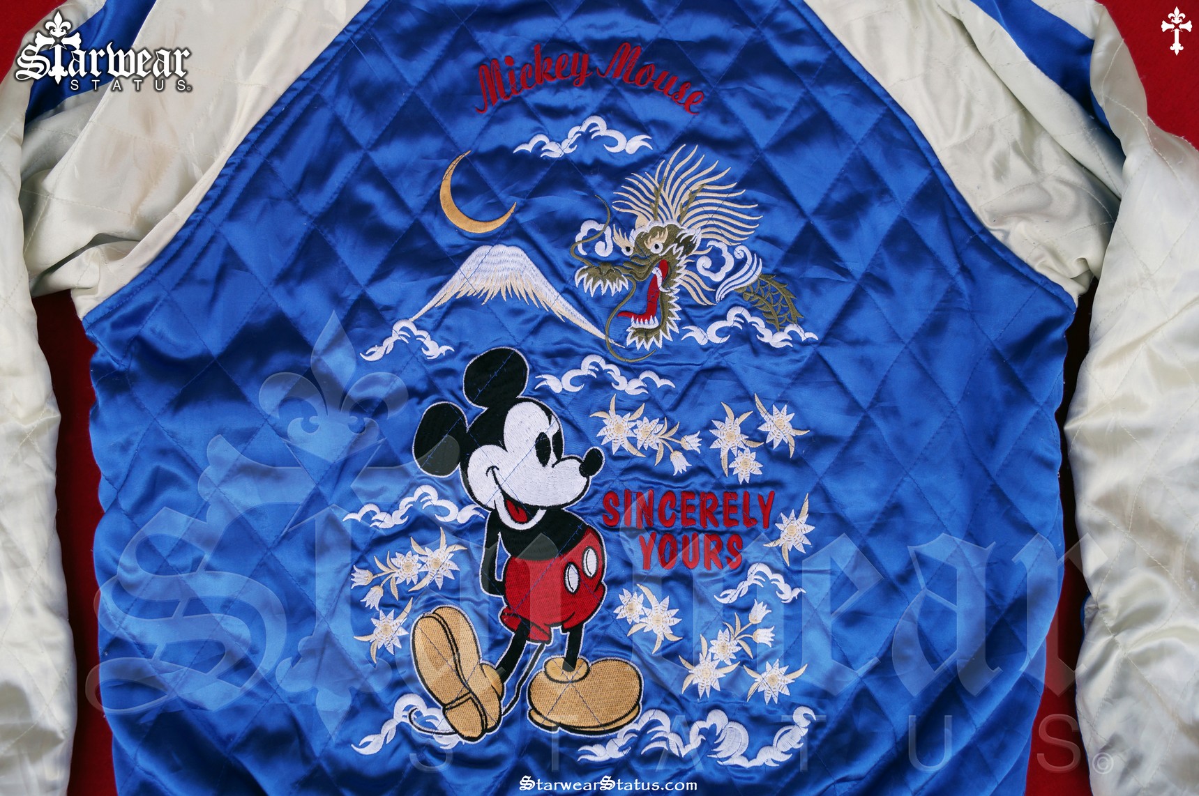 Vtg Mickey Mouse Japanese Souvenir Sukajan Ft. Tigers & Dragon