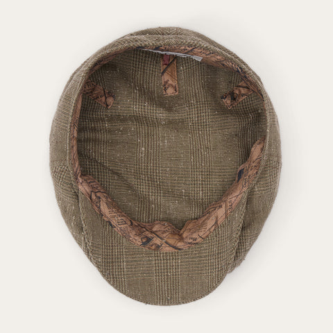 Glen Check Linen/Silk Kent Cap | Stetson