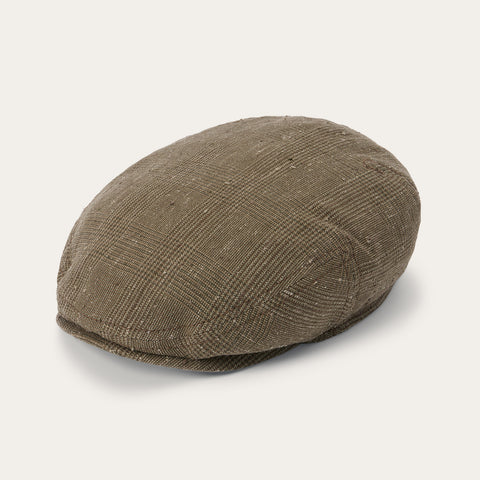 Glen Check Linen/Silk Kent Cap | Stetson