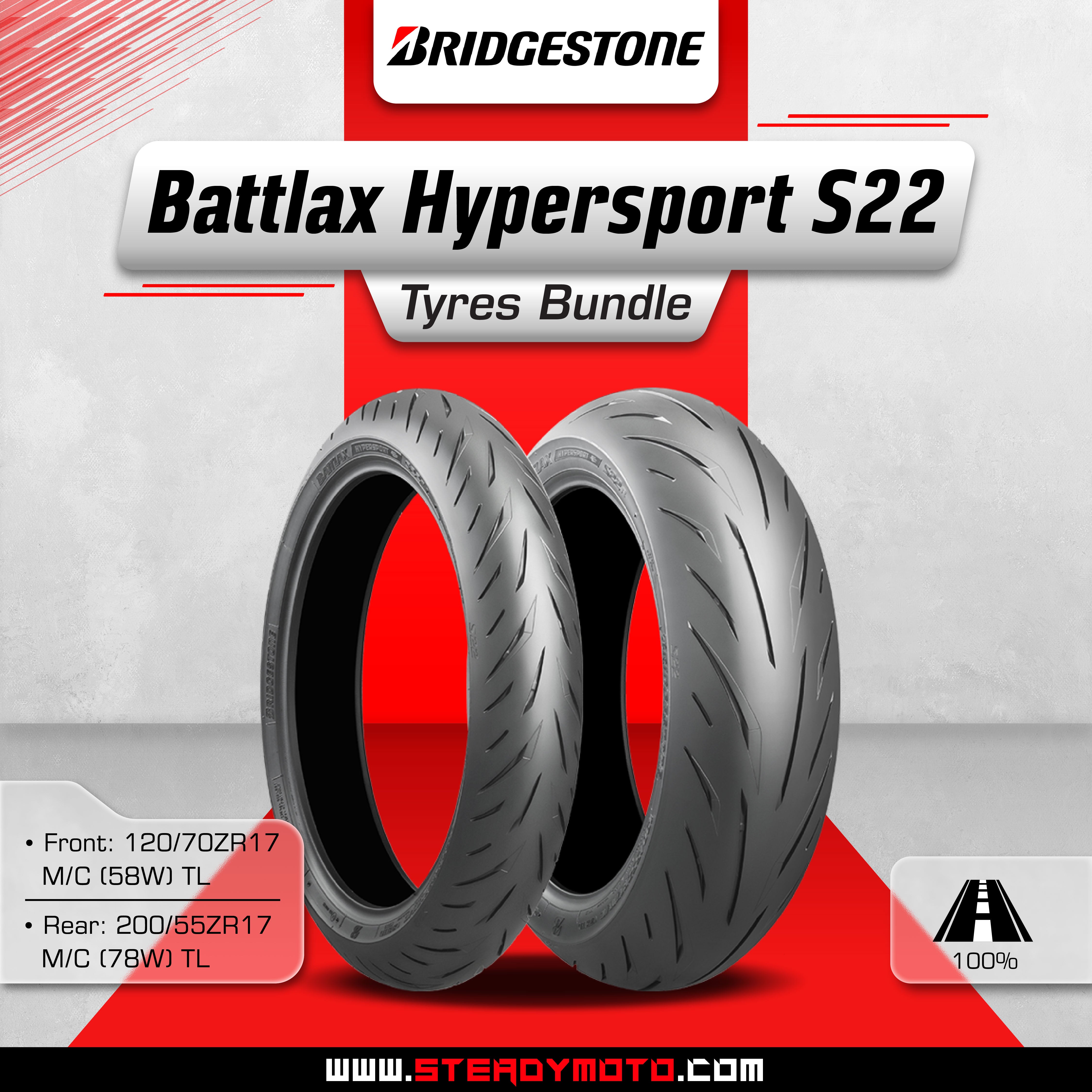 BRIDGESTONE Battlax Hypersport S22 Bundle for selected BMW, DUCATI