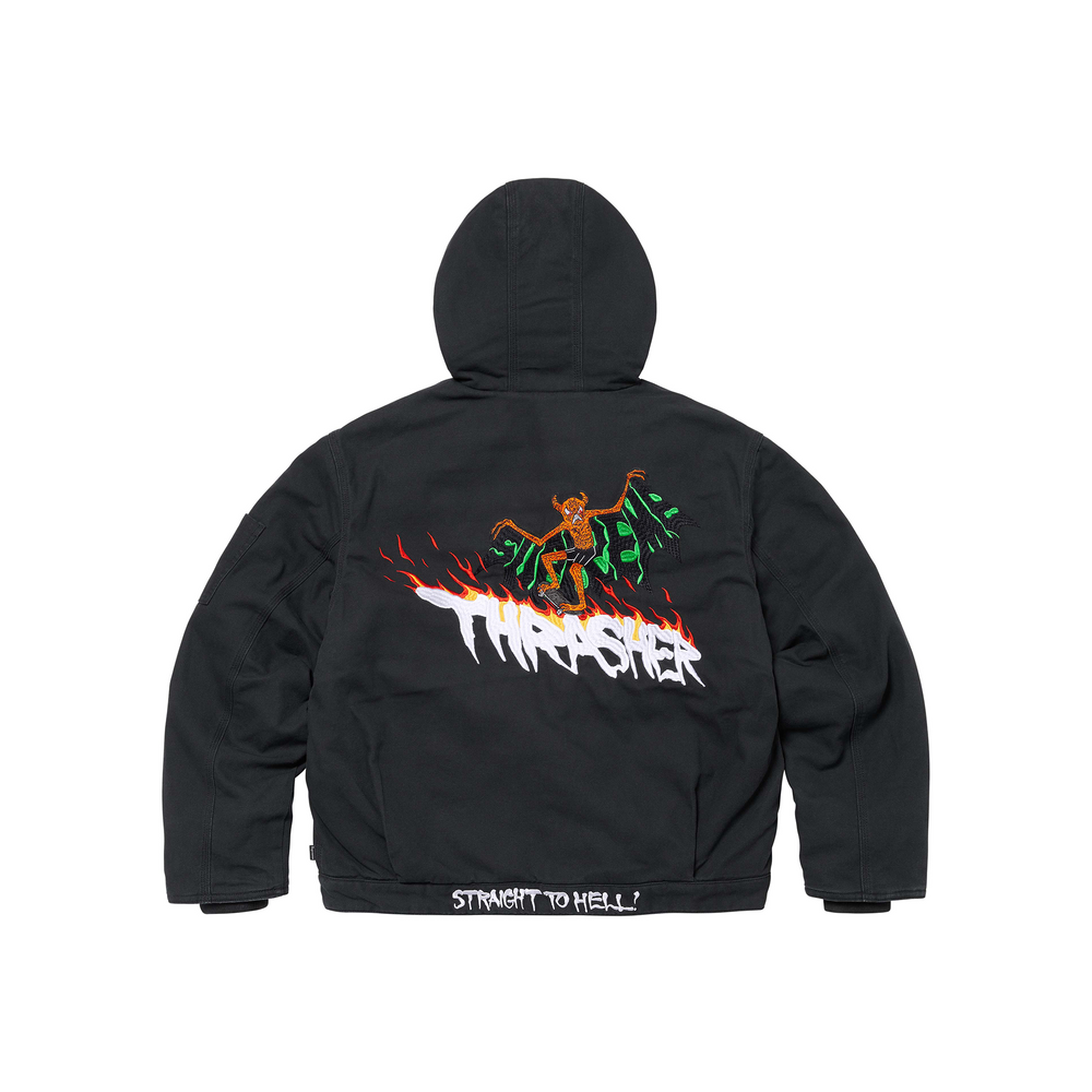 Supreme Thrasher Hooded Work Jacket Black (FW24) – STEALPLUG KL