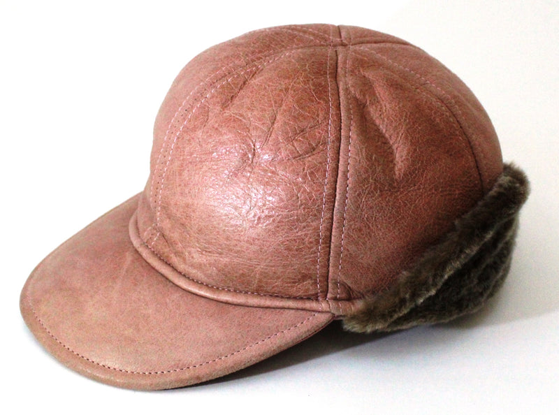 GENUINE LAMBSKIN JOCKEY CAP WITH CUFF - Special Purchase MADE IN