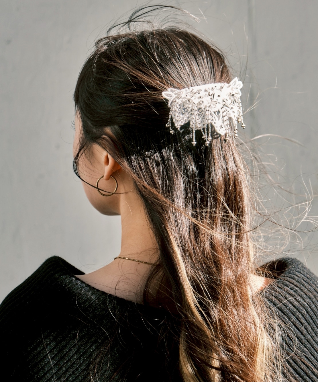 Snow bijou barrette right(FREE WHITE): tanakadaisuke: WOMENS