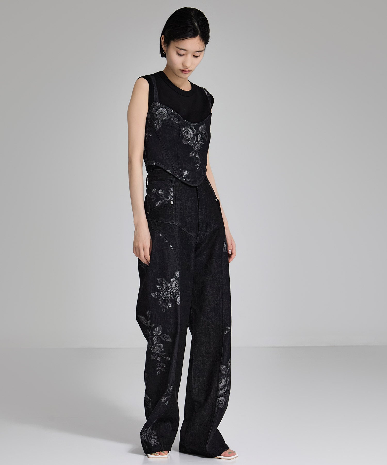 別注ROSE DENIM BUSTIER(1 BLACK): FETICO: WOMENS｜ STUDIOUS ONLINE