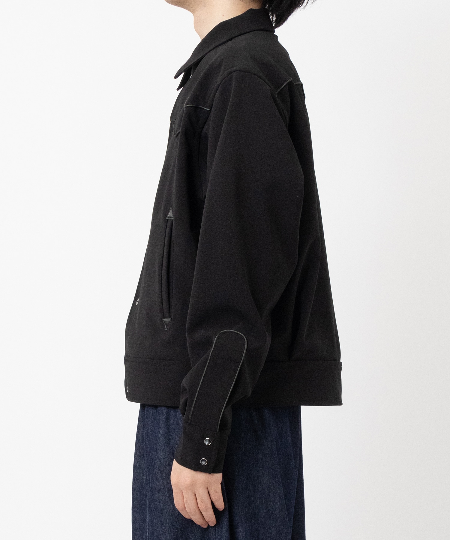 Piping Cowboy Jacket - Poly Double Cloth | NEEDLES