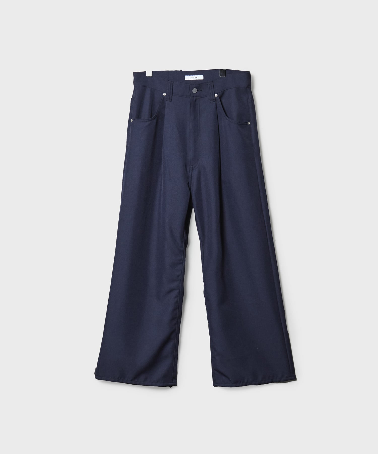 ♡完売美品efu LINE LOOSE TUCK PANTSワイドパンツ黒S ワイドパンツ