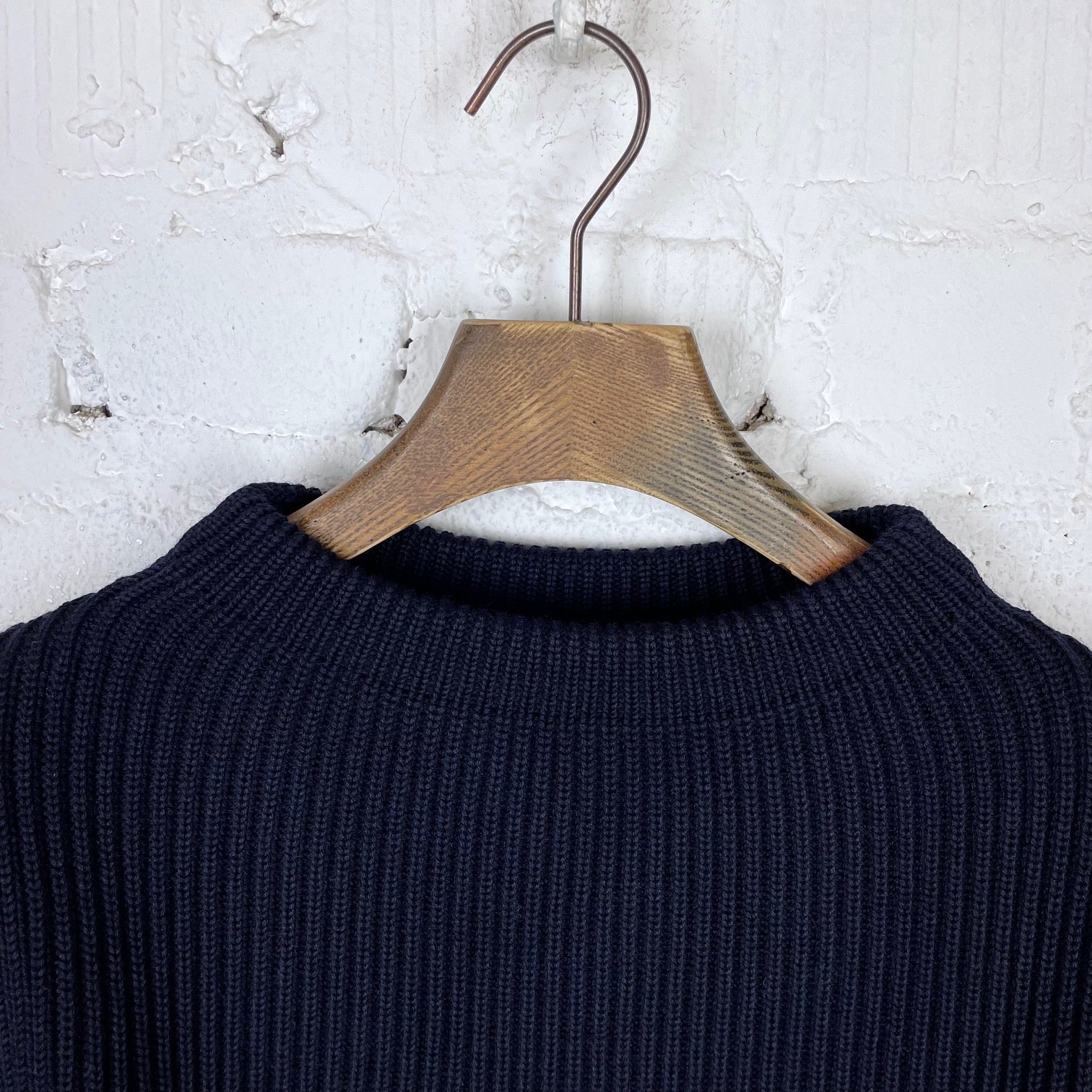 andersen-andersen | navy crewneck sweater navy blue – stuf|f-official