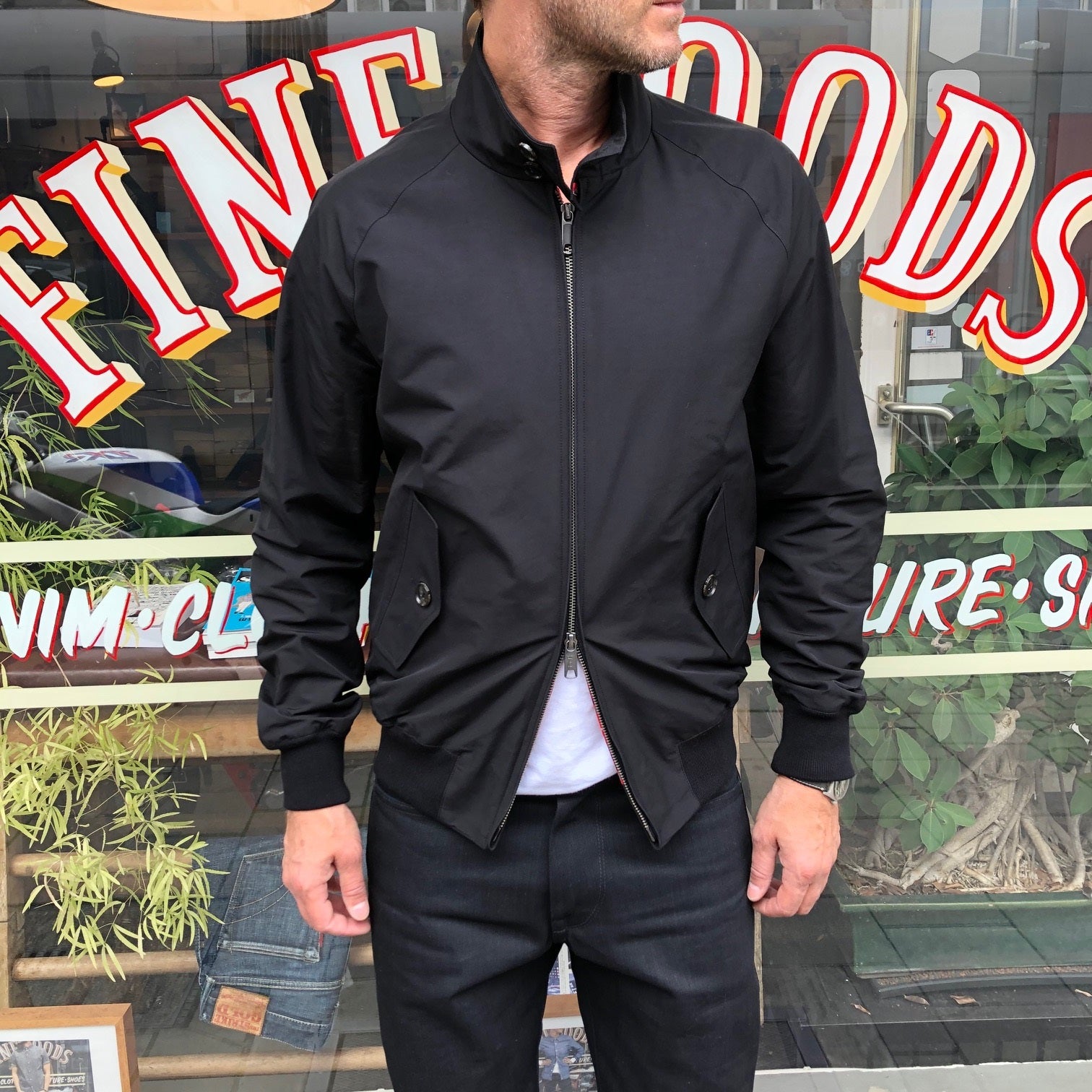 baracuta | g9 classic harrington jacket black – stuf|f-official