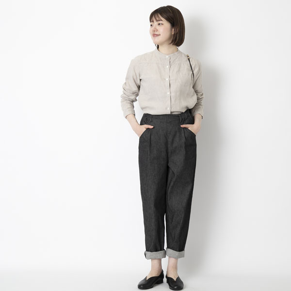 rolca/フレンチリネンスタンドカラーシャツ -10年後でも美しい、永遠の