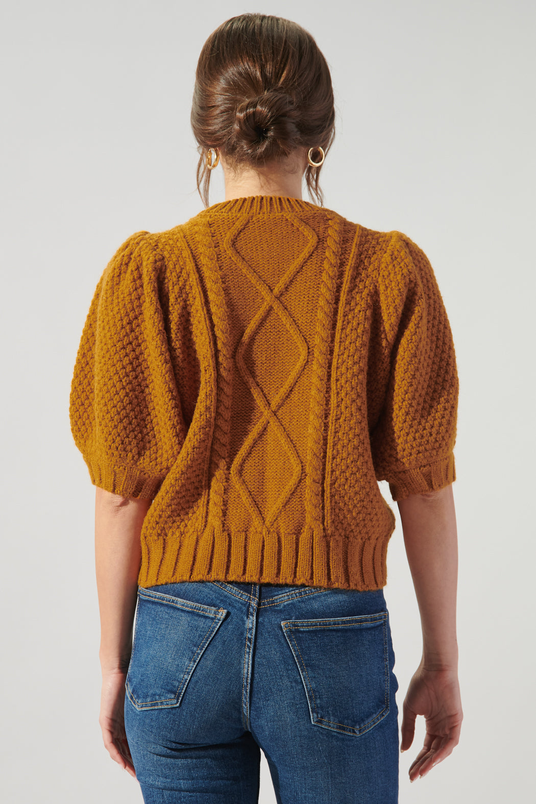 Wish You Well Cable Knit Puff Sleeve Sweater Top – Sugarlips