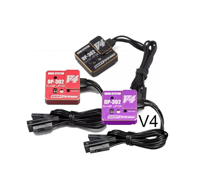 V4 DP-302 Drift Steering Gyro (BLUE BLACK RED PURPLE) 1-10 Drift