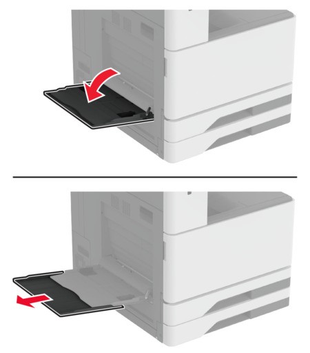 Loading the multipurpose feeder | Lexmark CX943
