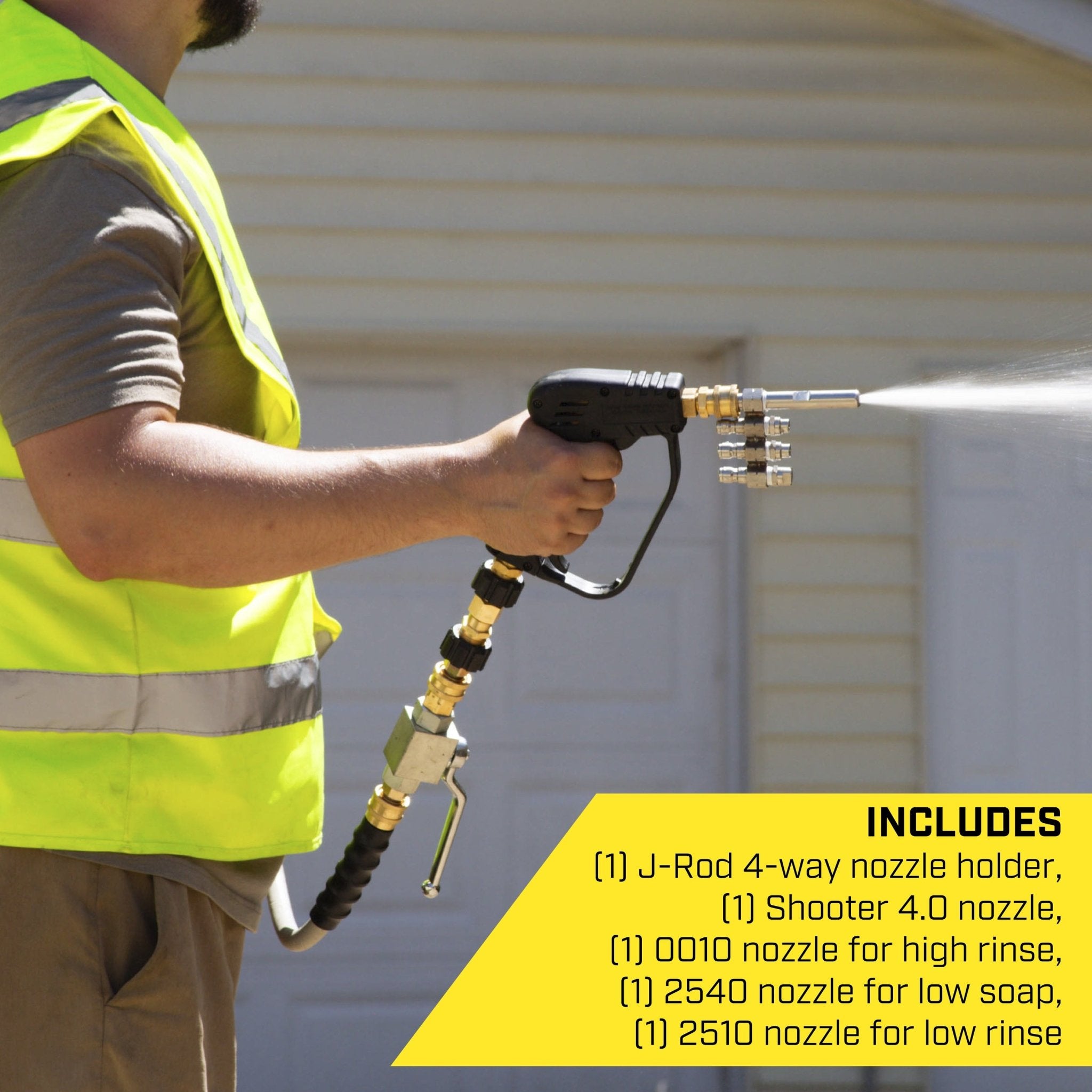 SurfaceMaxx J-Rod Nozzle Kit with Shooter Nozzle for 3.5-4.0 GPM Pumps