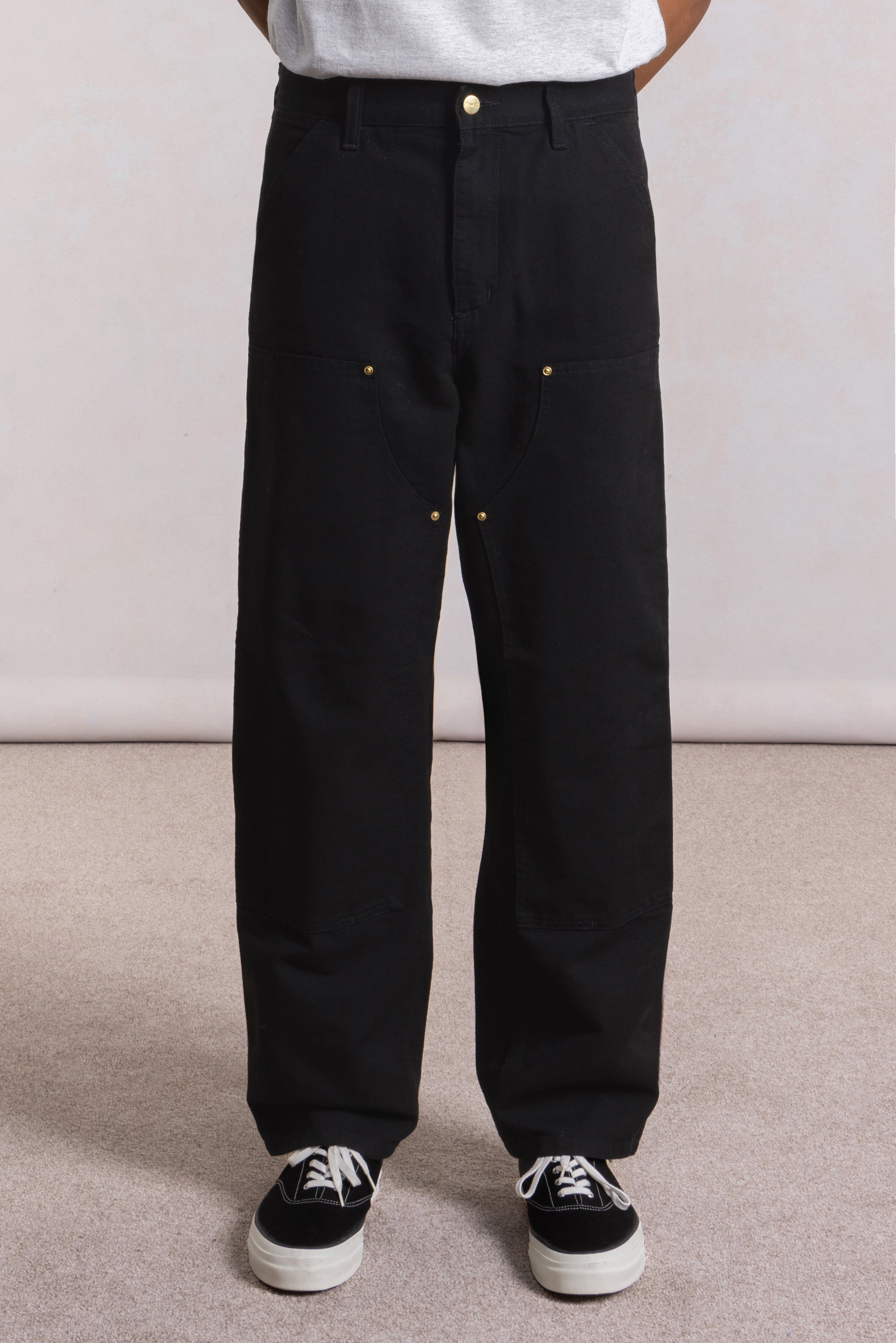 CARHARTT WIP - Double Knee Pant Dearborn Canvas Noir – suuupply